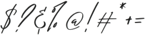 Broken Signature Regular otf (400) Font OTHER CHARS