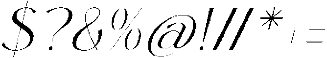 Bromlis Italic otf (400) Font OTHER CHARS