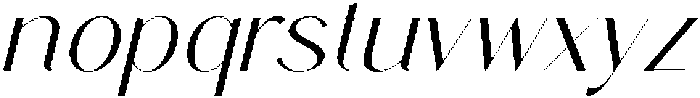 Bromlis Italic otf (400) Font LOWERCASE