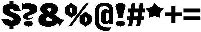 Bronco Blaze Regular otf (400) Font OTHER CHARS