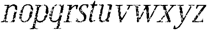 Brones Stamp Italic otf (400) Font LOWERCASE