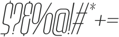 Bronex ExtraLight Italic Expanded otf (200) Font OTHER CHARS