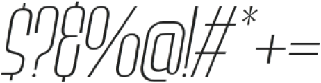 Bronex ExtraLight Italic otf (200) Font OTHER CHARS