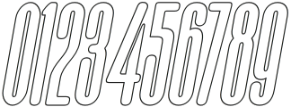 Bronkey Outline Italic otf (400) Font OTHER CHARS
