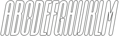 Bronkey Outline Italic otf (400) Font UPPERCASE