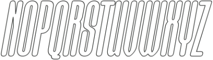 Bronkey Outline Italic otf (400) Font UPPERCASE