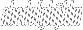 Bronkey Outline Italic otf (400) Font LOWERCASE