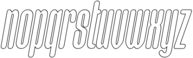 Bronkey Outline Italic otf (400) Font LOWERCASE