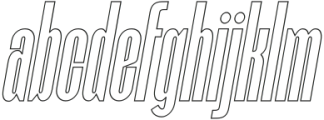 Bronkey Outline Square Italic otf (400) Font LOWERCASE