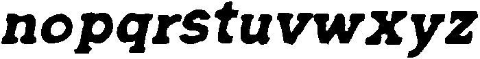 Bronze State Italic otf (400) Font LOWERCASE