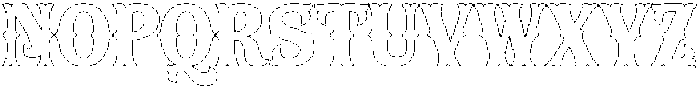 Brooden Outline otf (400) Font LOWERCASE