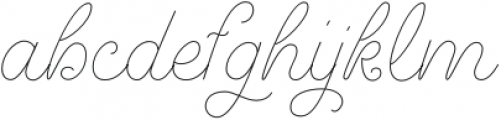 Brookley Light otf (300) Font LOWERCASE