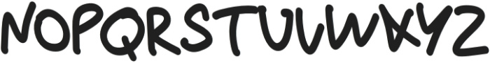 Brooshes Regular otf (400) Font UPPERCASE