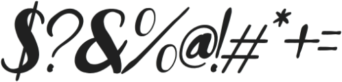 Brothera Italic otf (400) Font OTHER CHARS