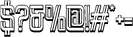 Brovic-InlineExtrude otf (400) Font OTHER CHARS