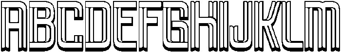 Brovic-InlineExtrude otf (400) Font UPPERCASE