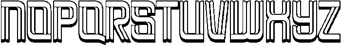Brovic-InlineExtrude otf (400) Font LOWERCASE