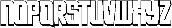 Brovic-RegularExtrude otf (400) Font UPPERCASE