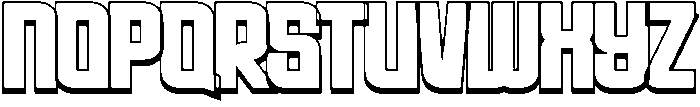 Brovic-RegularExtrude otf (400) Font LOWERCASE
