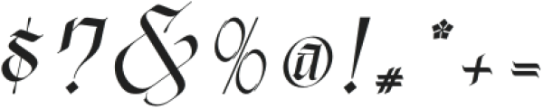 Browking-Italic otf (400) Font OTHER CHARS