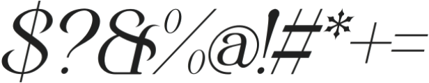 Broysta Italic otf (400) Font OTHER CHARS