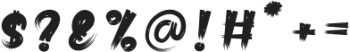Brush Sharp Regular otf (400) Font OTHER CHARS