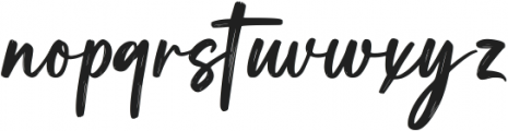 Brush Signature otf (400) Font LOWERCASE