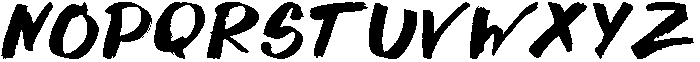 Brush otf (400) Font UPPERCASE