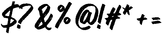Brushed Letters otf (400) Font OTHER CHARS