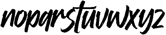 Brushed Letters otf (400) Font LOWERCASE