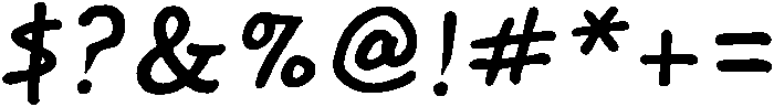 Brushed Regular otf (400) Font OTHER CHARS