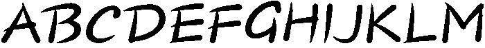 Brushed Regular otf (400) Font UPPERCASE