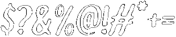 Brushpen Angular Outline Italic otf (400) Font OTHER CHARS