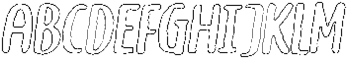Brushpen Angular Outline Italic otf (400) Font UPPERCASE