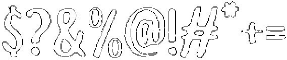Brushpen Angular Outline otf (400) Font OTHER CHARS