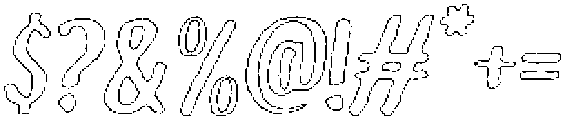 Brushpen Brush Outline Italic otf (400) Font OTHER CHARS