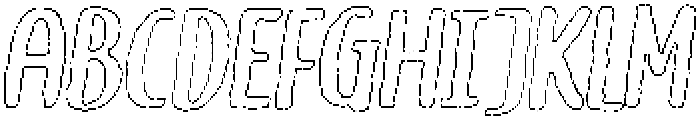 Brushpen Brush Outline Italic otf (400) Font UPPERCASE