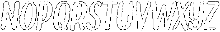 Brushpen Brush Outline Italic otf (400) Font LOWERCASE