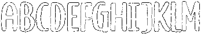 Brushpen Brush Outline otf (400) Font UPPERCASE