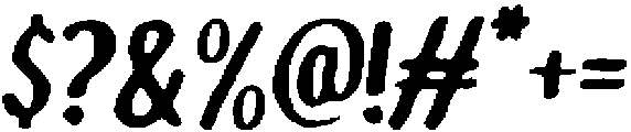 Brushpen Chalk Italic otf (400) Font OTHER CHARS