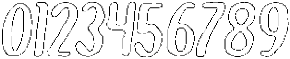 Brushpen Chalk Outline Italic otf (400) Font OTHER CHARS