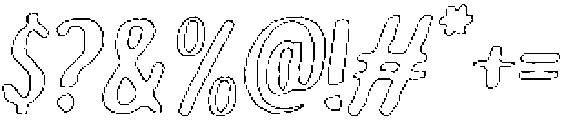 Brushpen Chalk Outline Italic otf (400) Font OTHER CHARS