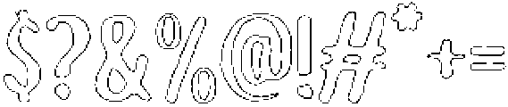 Brushpen Chalk Outline otf (400) Font OTHER CHARS