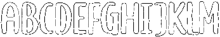 Brushpen Chalk Outline otf (400) Font UPPERCASE