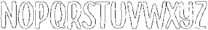 Brushpen Chalk Outline otf (400) Font LOWERCASE