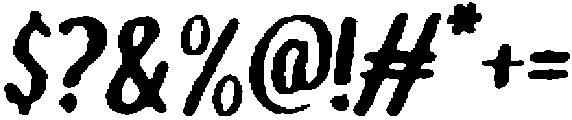 Brushpen Eroded Italic otf (400) Font OTHER CHARS