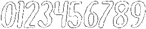 Brushpen Eroded Outline Italic otf (400) Font OTHER CHARS