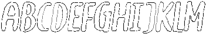 Brushpen Eroded Outline Italic otf (400) Font UPPERCASE