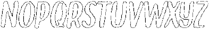 Brushpen Eroded Outline Italic otf (400) Font UPPERCASE