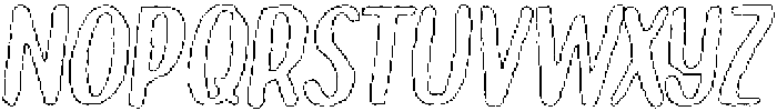 Brushpen Eroded Outline Italic otf (400) Font LOWERCASE